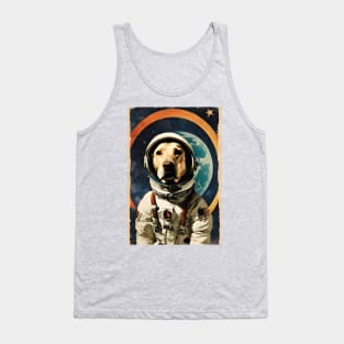 Astronaut Labrador Dog in Space Vintage Collage Surreal Art Tank Top